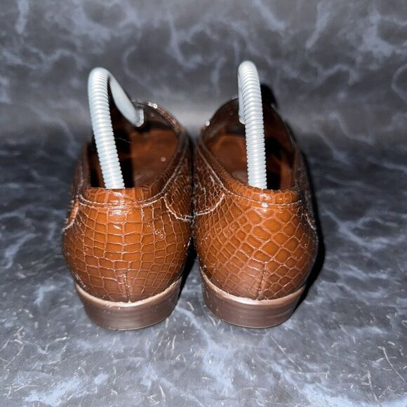 SAS Shoes Simplify Brown Croc Slip On Comfort Shoe Loafer Size 9.5M - Picture 3 of 8